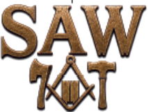 SAW – originalt kobberfarvet logo fra bildekorationen